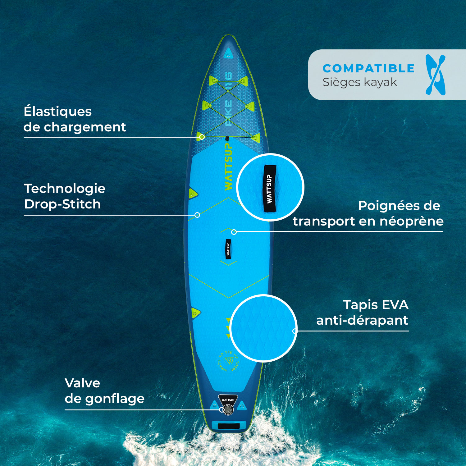 SUP Pike sur la mer