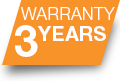 3 years warranty