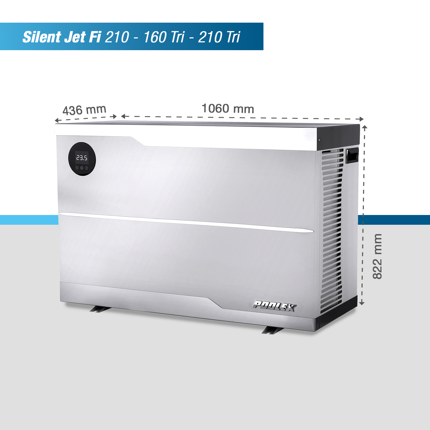 Poolex Silent Jet Fi dimensions tri